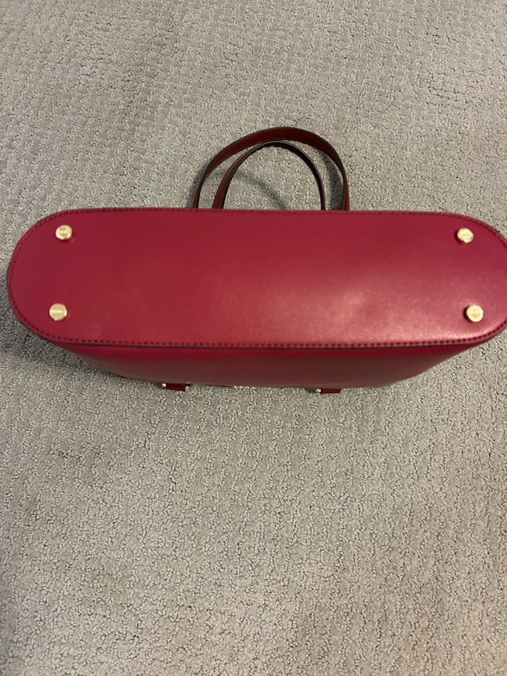 Calvin Klein Cherry Red Patent-Trim Tote - Picture 3 of 7